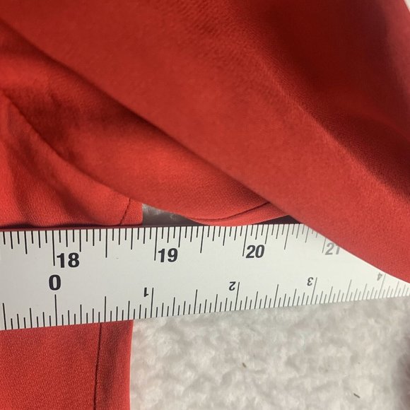 Diane von Furstenberg Silk Blouse‎ Womens 2 Red Tie Neck Long Sleeve 7647 - Picture 6 of 10